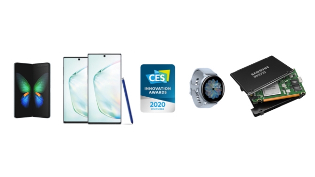 ▲ 세계 최대 가전 박람회 'CES 2020'를 앞두고 미국소비자기술협회(CTA)로부터 혁신상을 받은 삼성전자 제품.